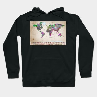 World Map With Countries Flags Hoodie